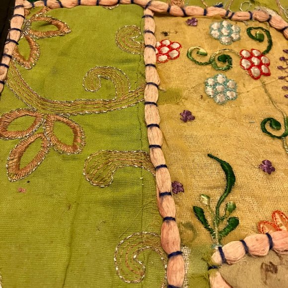 Beaded Sari Patchwork Tapestry - Picture 4 of 9